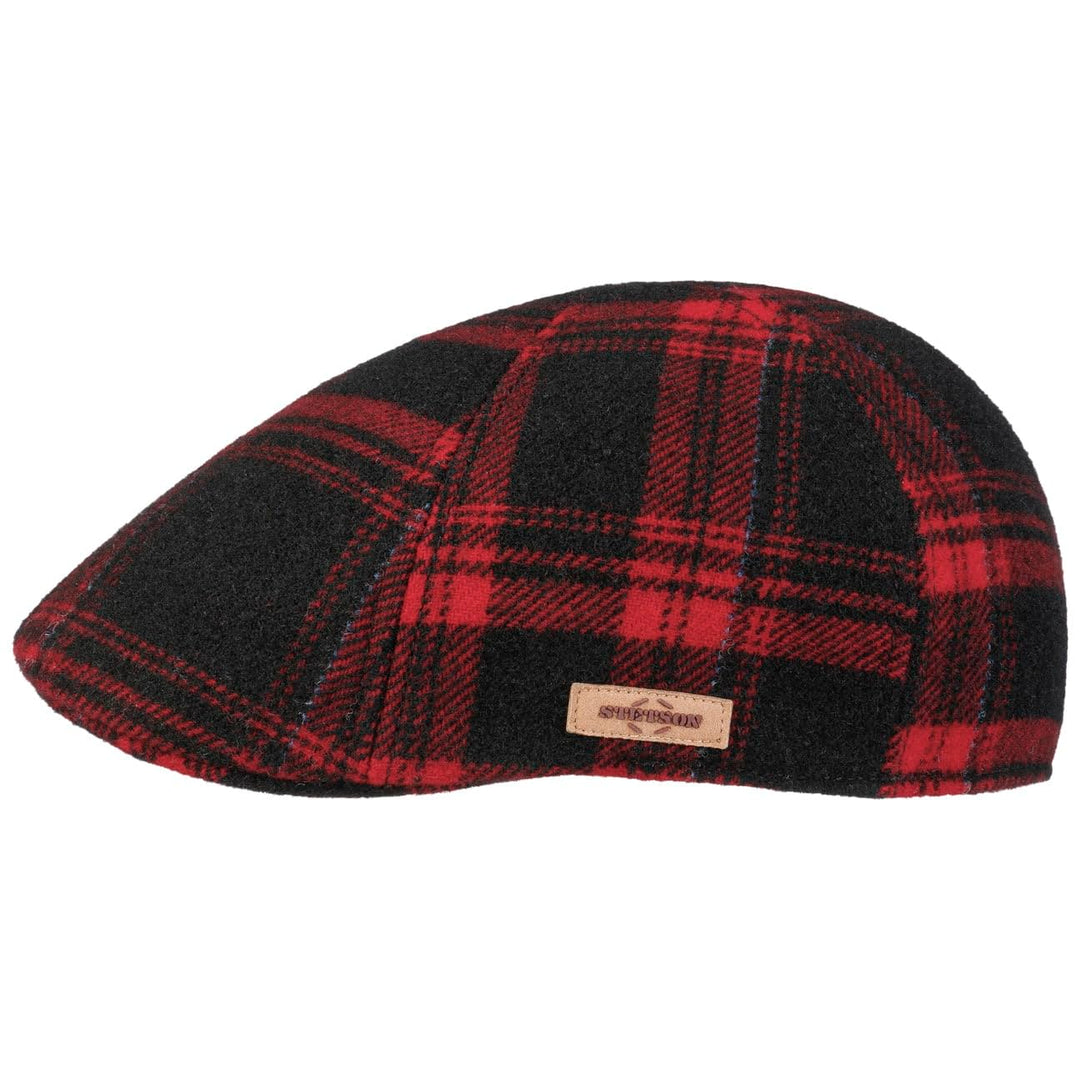 Stetson Texas Shadow Plaid Flatcap Schirmmütze Schiebermütze Wollcap Herren - Made in The EU mit Sch