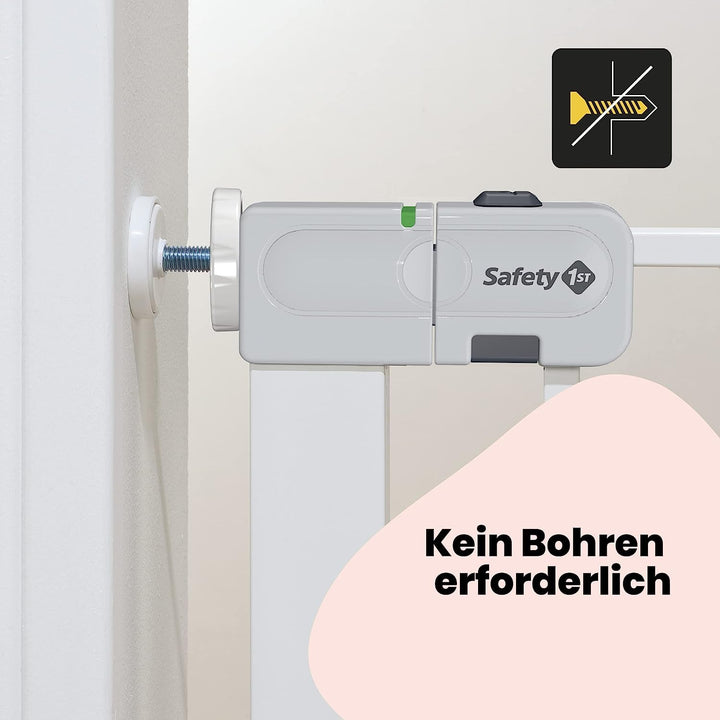 Safety 1st Auto Close, Ausziehbares Schutzgitter, Klemmgitter für die Treppe, Babygitter auch für Hu
