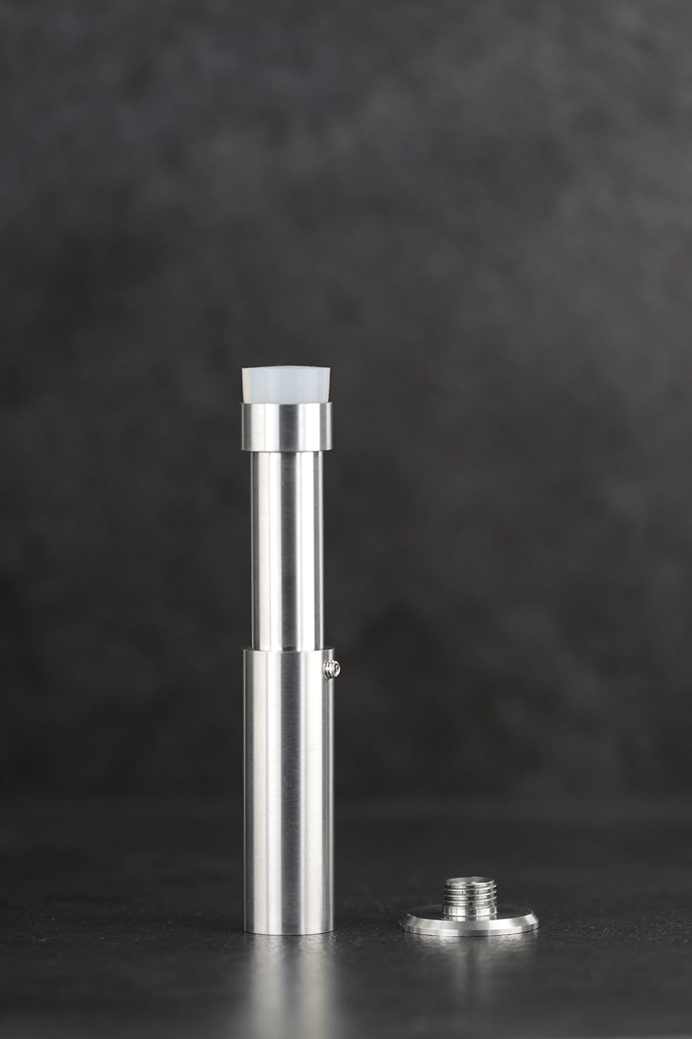 EVI HERRAJES Verstellbarer Türstopper aus Messing 88-120mm, Installation mit Schraubsockel (Edelstah