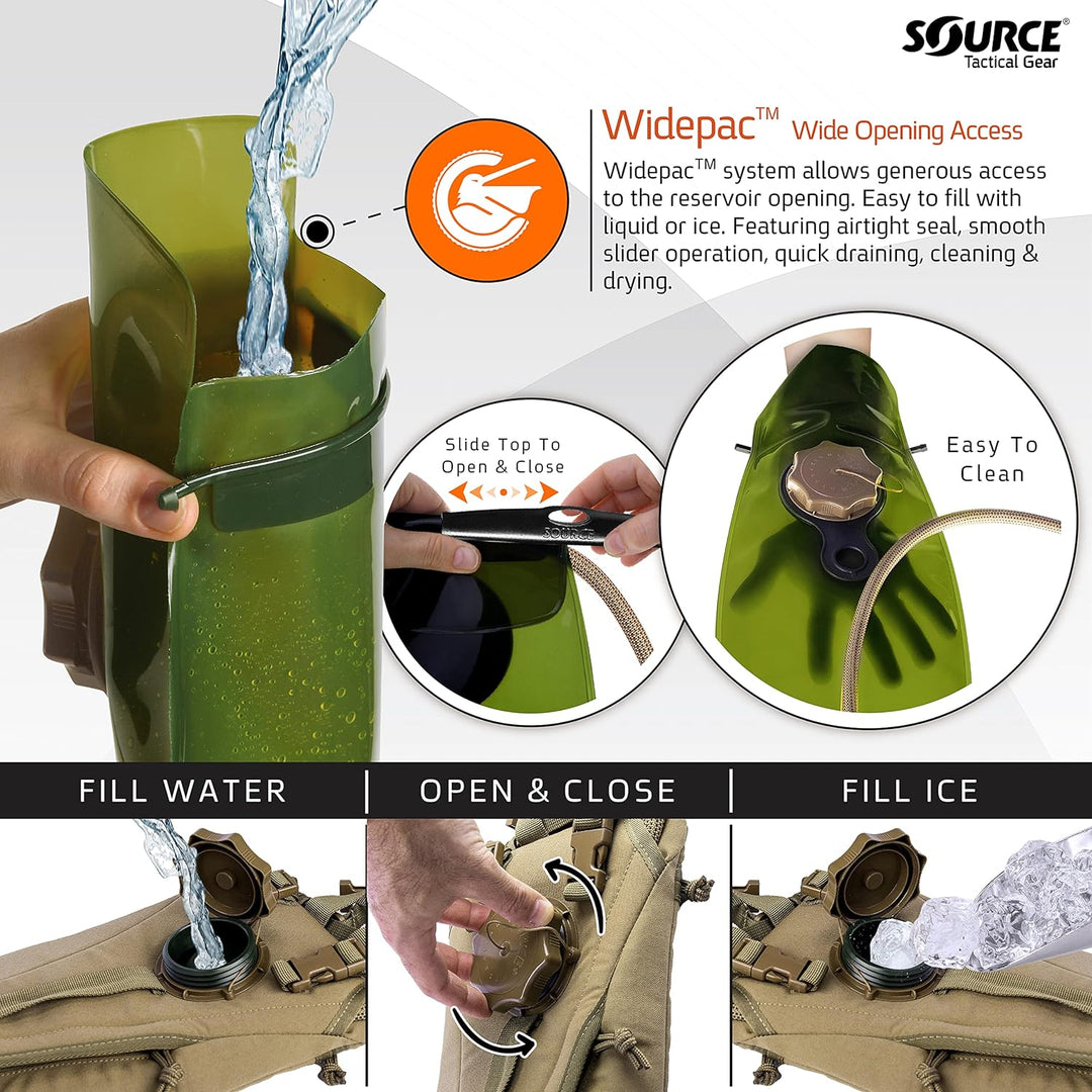 Source Tactical Trinksystem 2 Liter Schwarz, 2 Liter Schwarz