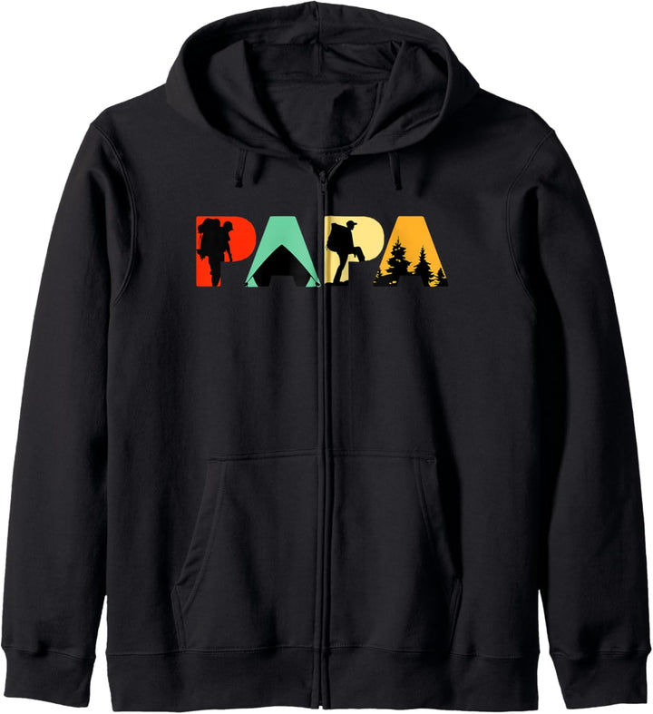 Retro-Camping-Papa, Lustiges Vintage-Papa-Camping-Geschenk Kapuzenjacke