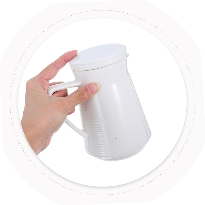 YARNOW Getränkespender Kaffeetasse Keramik Wasserkrug Teekessel: Kalter Und Warmer Wasser Karaffe Wa