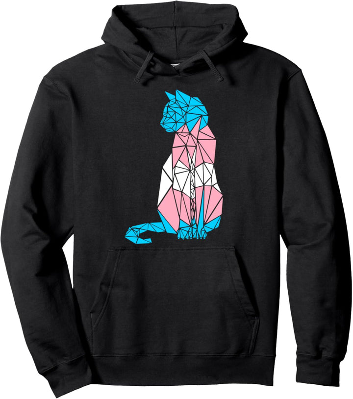 Transgender Katze Transgender Flagge Pullover Hoodie