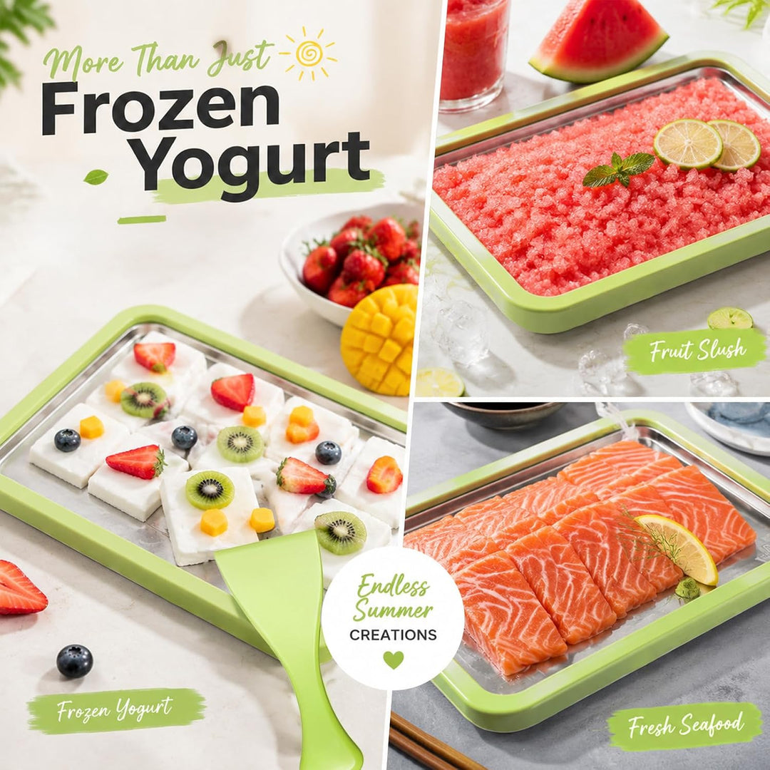 Eisplatte zum Eis Machen, Kommt mit 2 Spateln Ice Cream Machine, Ice Rolls Maschine, Eisenrollmaschi