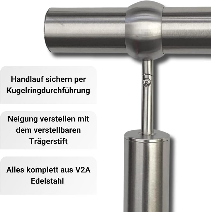 Edelstahl Geländer Markengeländer Buchetmann2, Handlauf Treppengeländer Balkongeländer bis 6m am Stü