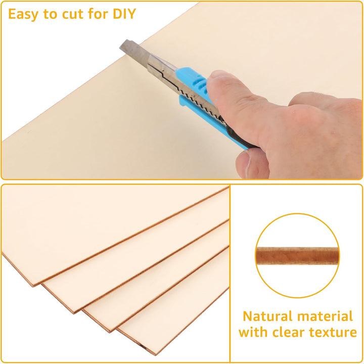 DAJAVE 18 Stück Sperrholaplatte 3mm，42 x 30 cm Holzplatten zum Basteln, A3 Sperrholz Spannplatte Bal
