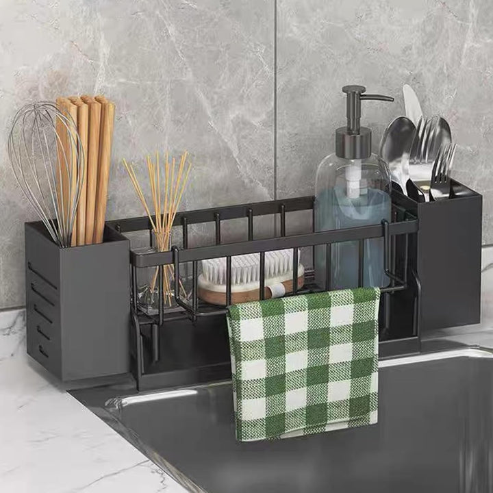 Spülbecken Organizer Kitchen Schwammhalter Hängend - Spüle Organizer mit Spültuchhalter und Aufbewah