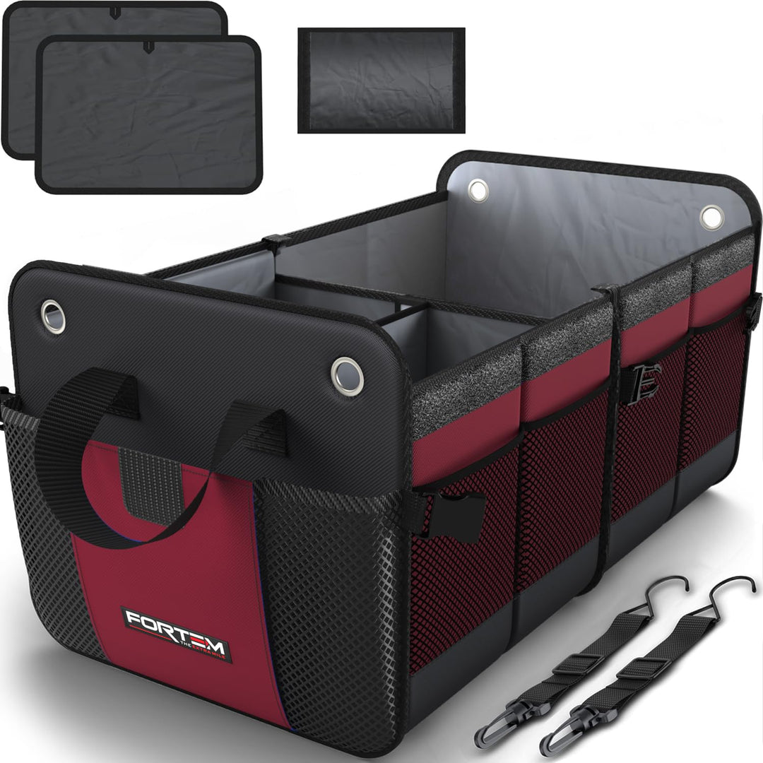 FORTEM Kofferraum Organizer, Kofferraumtasche, Zusammenklappbarer Auto Organizer Kofferraum mit Fäch