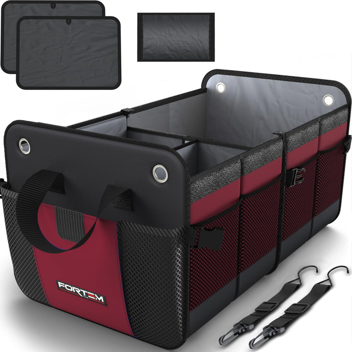 FORTEM Kofferraum Organizer, Kofferraumtasche, Zusammenklappbarer Auto Organizer Kofferraum mit Fäch