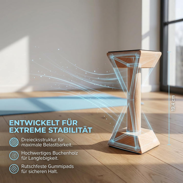 2 Stück Liegestützgriffe aus Holz, Push Up Bars Parallettes | Calisthenics Equipment, rutschfesten P