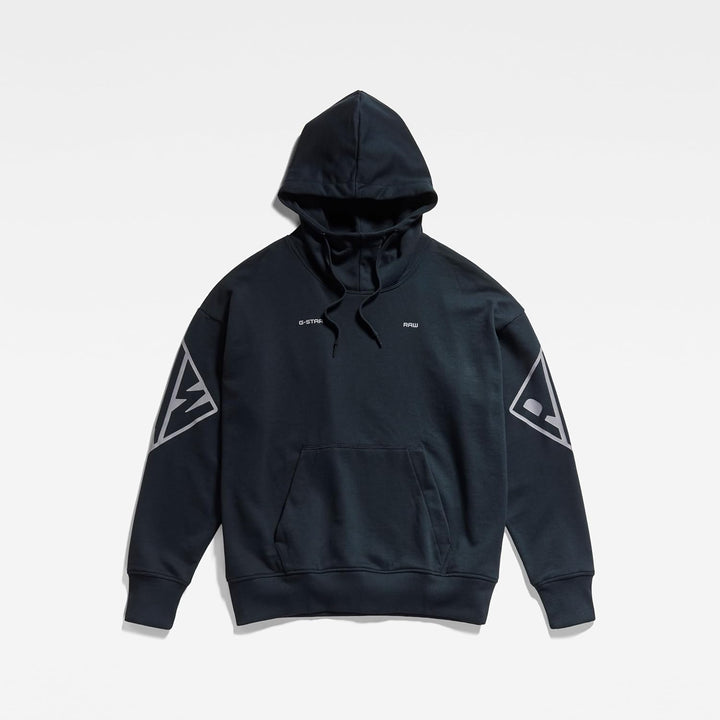 G-Star RAW Herren Sleeve Graphics Oversized Hoodie Sweats S Blau (Salute D22321-a613-c742), S Blau (