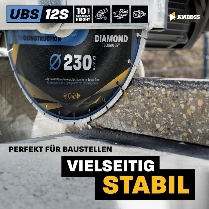 Amboss Diamant Trennscheibe UBS 12S - Diamant-Trennscheibe Ø 350 mm x 20 mm/25,4 mm - leicht armiert