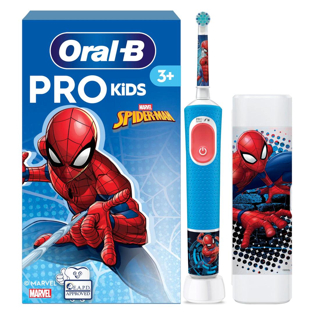 Oral-B Pro Kids Spiderman Elektrische Zahnbürste/Electric Toothbrush, Kinder ab 3 Jahren, inkl. Sens