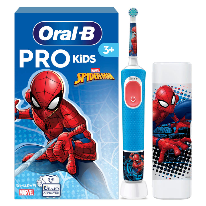 Oral-B Pro Kids Spiderman Elektrische Zahnbürste/Electric Toothbrush, Kinder ab 3 Jahren, inkl. Sens