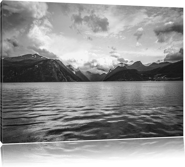 Pixxprint Landschaft im Norden als Leinwandbild | Grösse: 100x70 cm | Wandbild | Kunstdruck | fertig