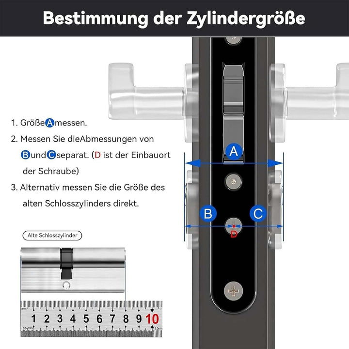 MANICAF Schliesszylinder 35/45, Profilzylinder 80mm mit 5 Schlüsseln | Doppelzylinder mit beidseitig