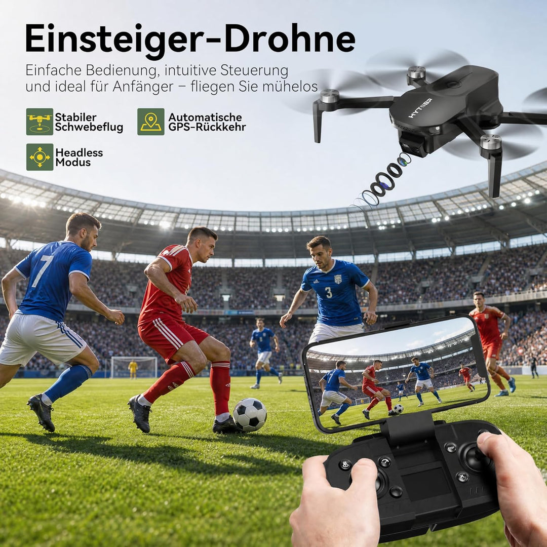 H867 Drohne mit Kamera 4K für Erwachsene und Anfänger, Bürstenloser Motor, 36 Minuten Flugzeit (2 Ak