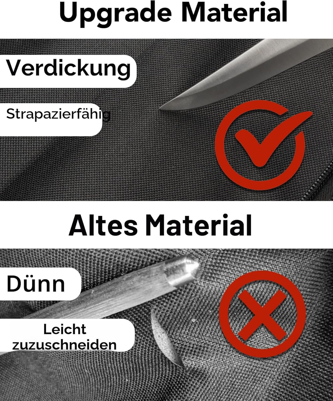 Wessleco Chef-Messertasche (5 Schlitze), Messer-Etui aus Nylon, zur Aufbewahrung von Messern, Traget
