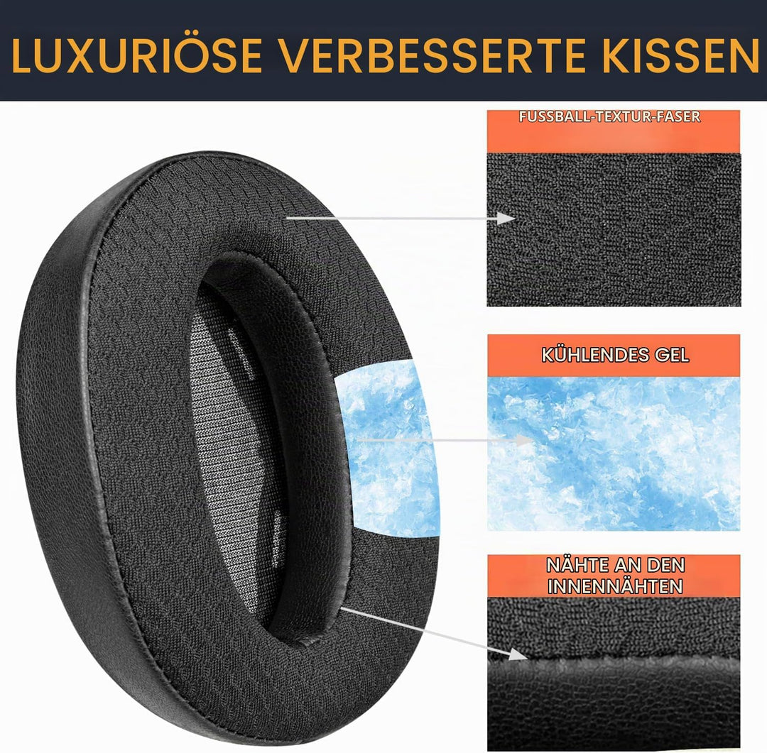 SOULWIT Kühlgel Ersatzpolster Ersatz Ohrpolster für Sony WH-H910N h.Ear on 3 Wireless Geräuschunterd