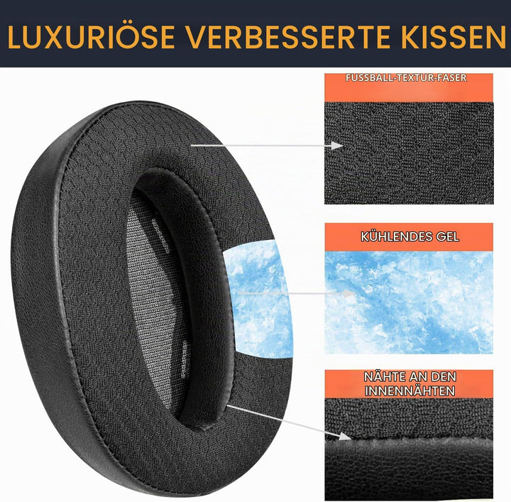 SOULWIT Kühlgel Ersatzpolster Ersatz Ohrpolster für Sony WH-H910N h.Ear on 3 Wireless Geräuschunterd