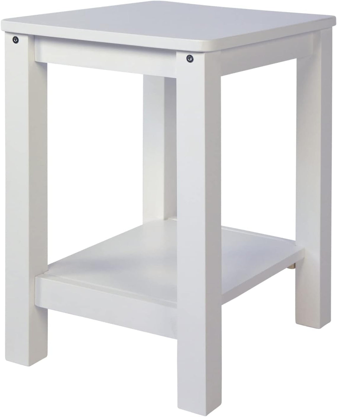 Homestyle4u 2270, Holzhocker Hocker Holz Weiss 2 Stück Sitzhocker 2er Set Tischhocker Kniehocker Kie