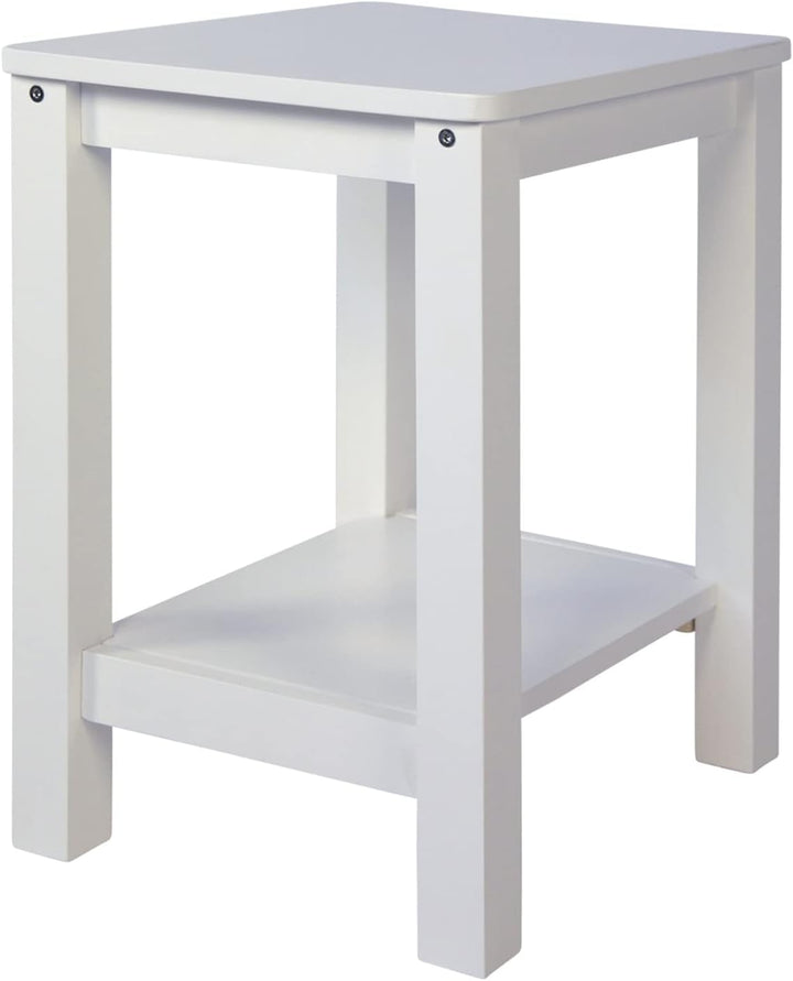Homestyle4u 2270, Holzhocker Hocker Holz Weiss 2 Stück Sitzhocker 2er Set Tischhocker Kniehocker Kie