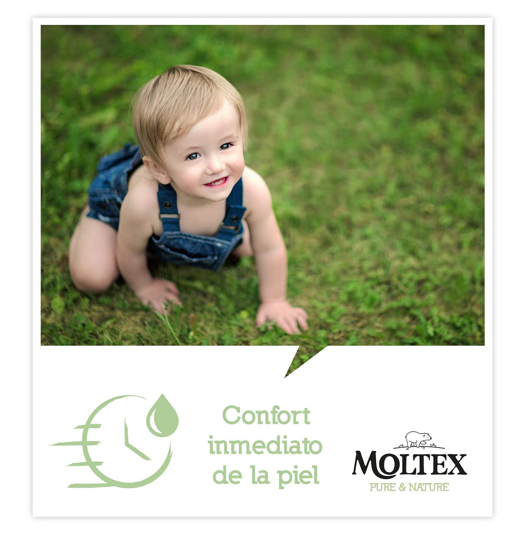 Moltex Pure & Nature Öko-Windeln Grösse 4 (9-15 kg) - 200 Windeln Talla 4 (Paquete de 200), Talla 4