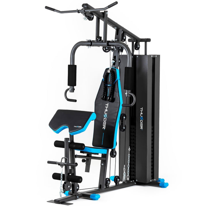 THUNDER Multifunktionale Kraftstation Home Gym Fitnessstation mit Kabelzug & Muskelaufbau Training F