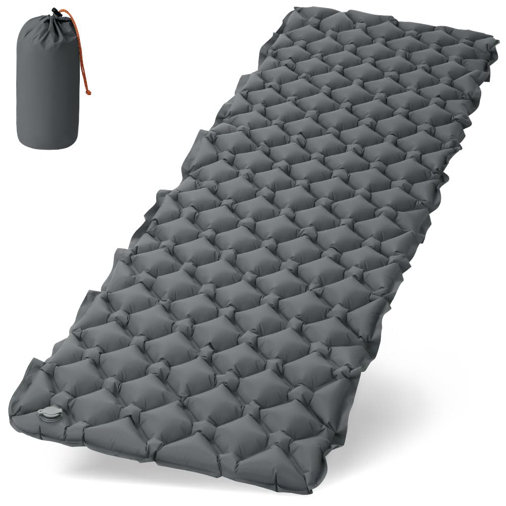 AUYAO Selbstaufblasend Camping Isomatte Schlafmatte, Ultraleichte Luftmatratze, 190 x 60 cm wasserdi