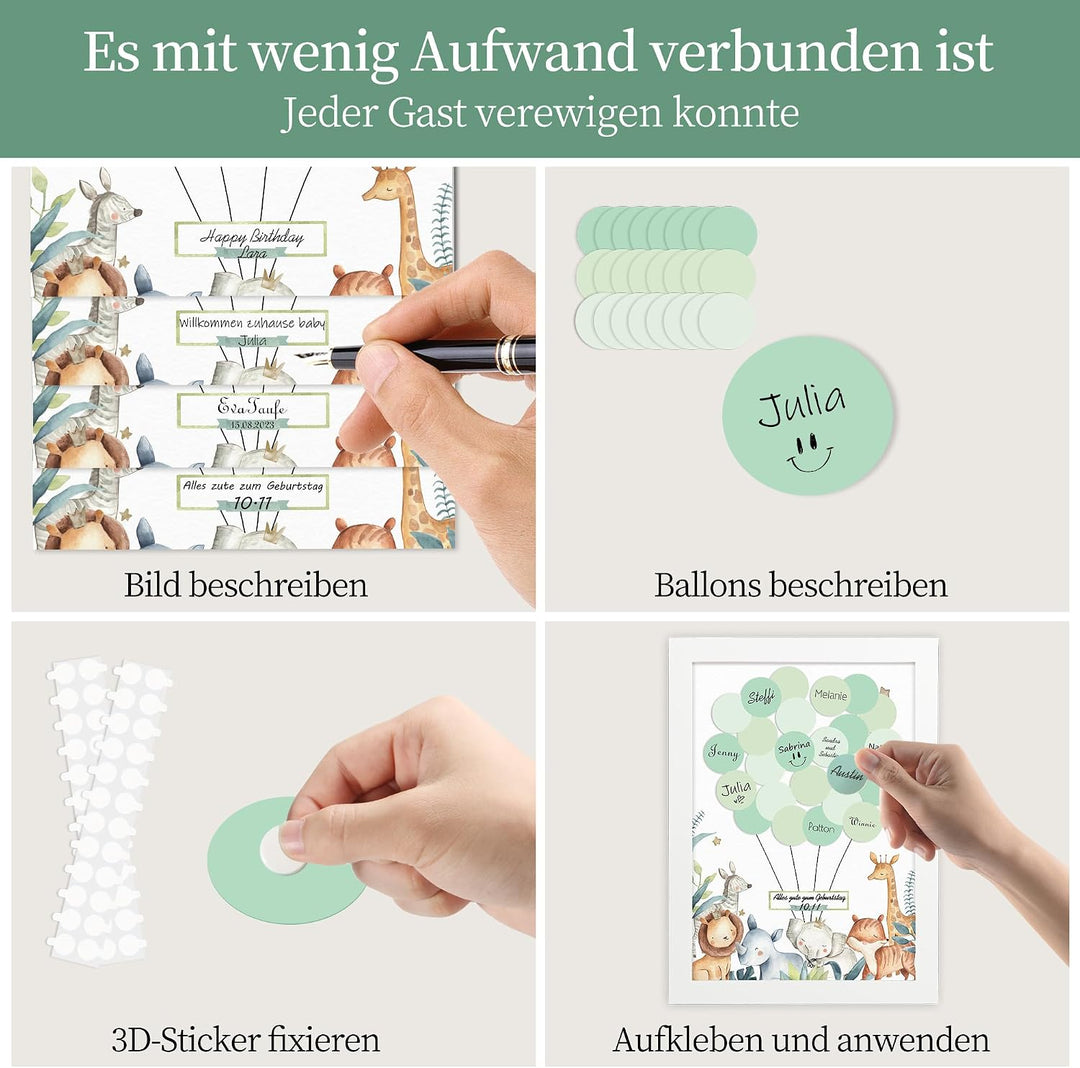 Gästebuch Babyparty, Taufgeschenke Jungen Patenkind Mädchen,Baby Shower Deko Babyparty Taufdeko, Geb