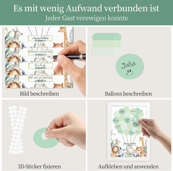 Gästebuch Babyparty, Taufgeschenke Jungen Patenkind Mädchen,Baby Shower Deko Babyparty Taufdeko, Geb