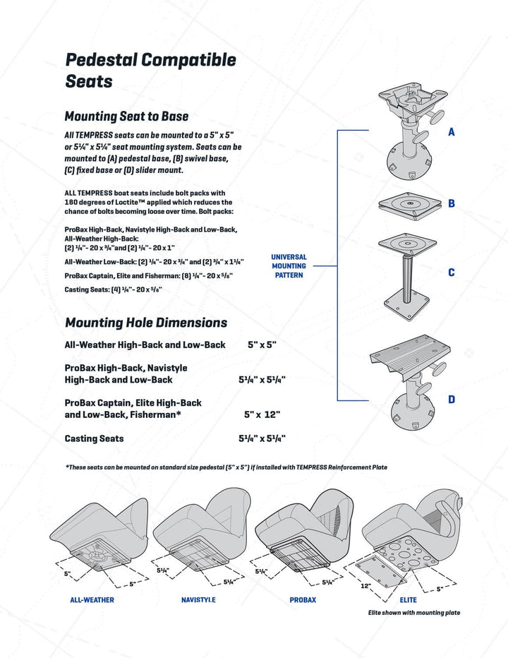 Tempress ProBax Orthopädischer Klappsitz mit hoher Rückenlehne Schwarz/Anthrazit/Carbon, Schwarz/Ant