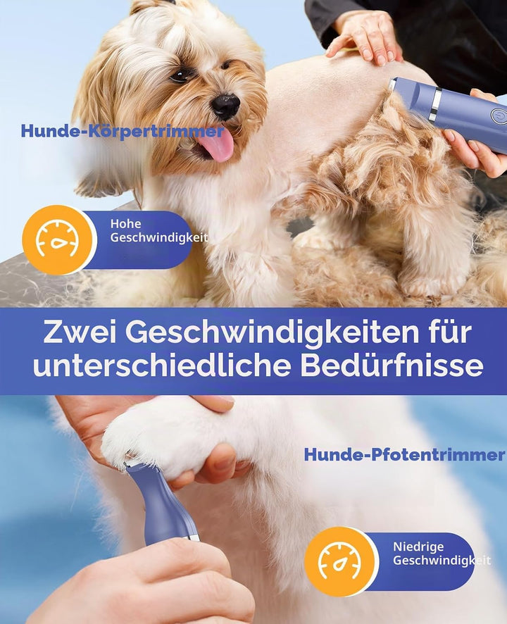 oneisall 4in1 Leise Schermaschine Hund Katze, Wiederaufladbar Hundeschermaschine&amp;Pfotentrimmer&amp;Krall