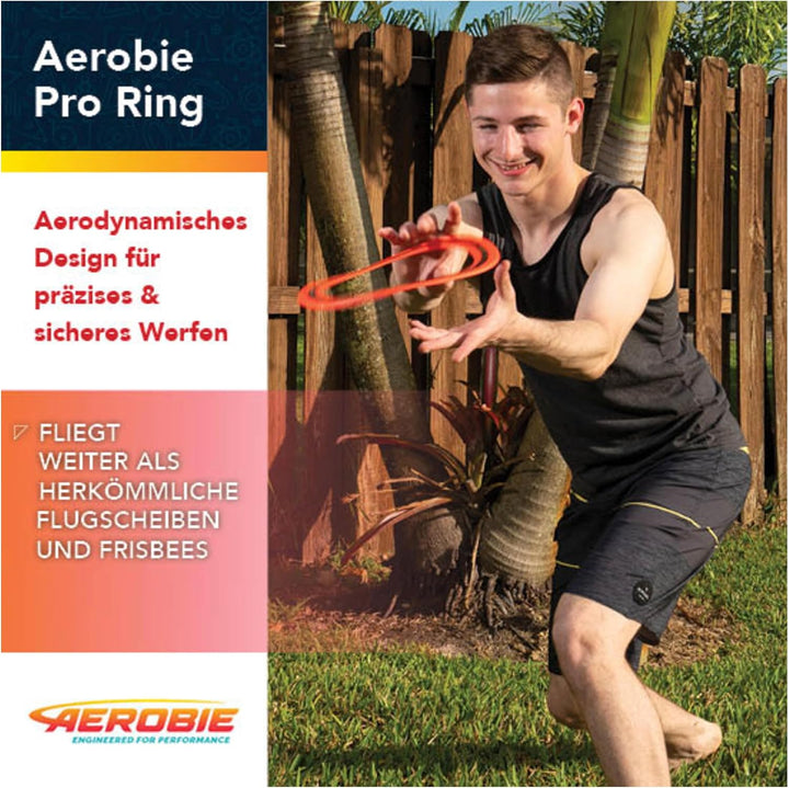 Aerobie Pro Flying Ring Wurfring mit Durchmesser 33 cm, orange, für Erwachsene und Kinder ab 5 Jahre
