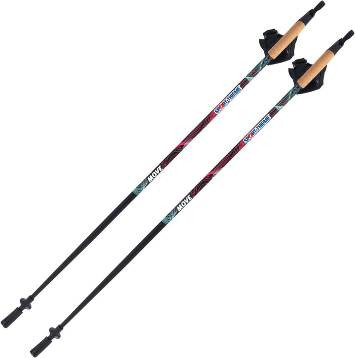 Sport-Thieme Nordic Walking Stöcke Move | Fixe Stocklänge, für Anfänger u. Freizeitsportler | Alumin