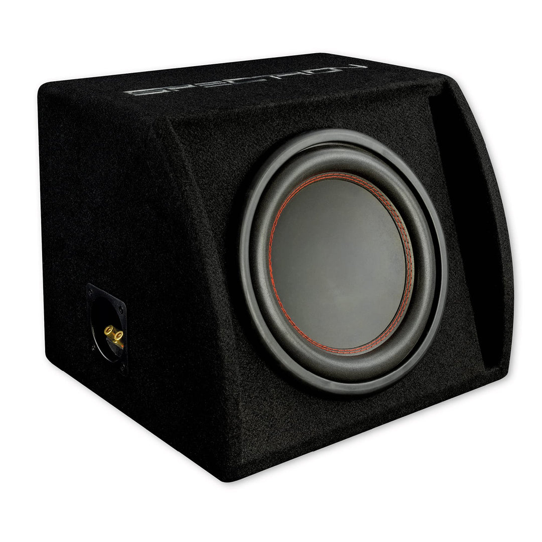 SPECTRON SP-25RS: kompakter Bassreflex Subwoofer, Bassbox für Autos, Basskiste mit 25 cm Woofer Chas