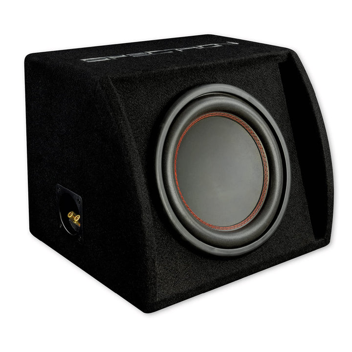 SPECTRON SP-25RS: kompakter Bassreflex Subwoofer, Bassbox für Autos, Basskiste mit 25 cm Woofer Chas