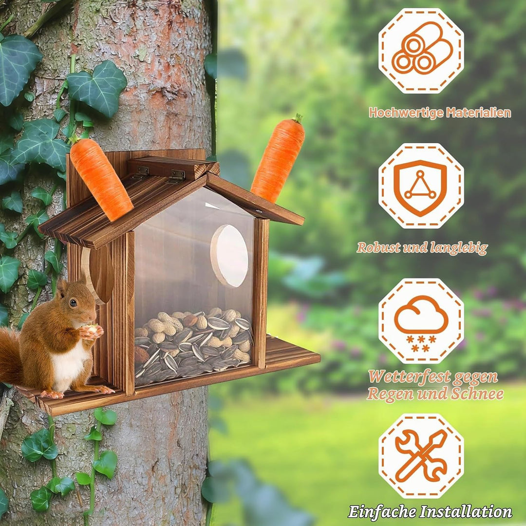 Eichhörnchen Futterhaus Eichhörnchen Haus Eichhörnchen Futterstation Wetterfest aus Verschraubtem mi