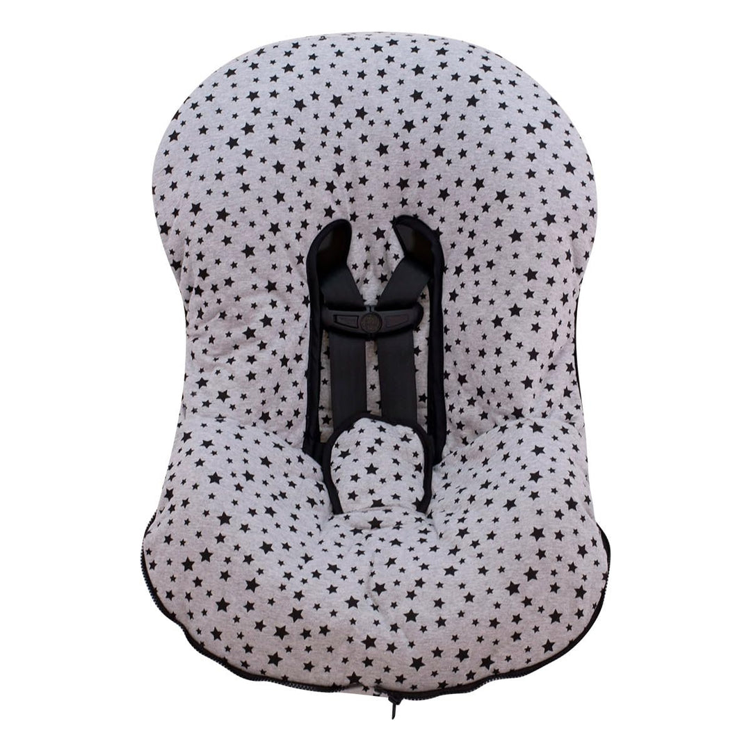 JYOKO KIDS Universal Winterfusssack für Babyschale Babyschale (Baumwolle, Black star), Baumwolle Bla