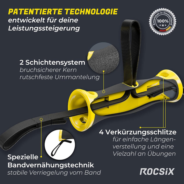 ROCSIX - Hochleistungs Trainingsgriff für Latzug, Kabelzug und Klimmzug – Ergonomisches Gym Zubehör