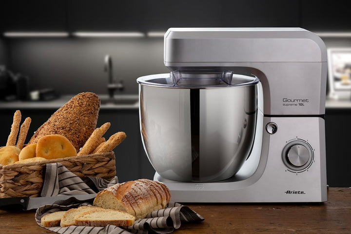 Ariete 1576 Gourmet Supreme 10 l, Küchenmaschine 10 l, 2000 W, 6 Geschwindigkeiten + Pulse, Zubehör