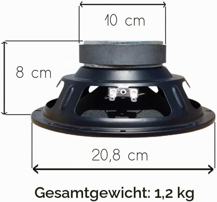 MASTER AUDIO 1 MA20DW/4 professioneller Woofer Lautsprecher 20 cm 200 mm 8" 150 Watt RMS und 300 Wat