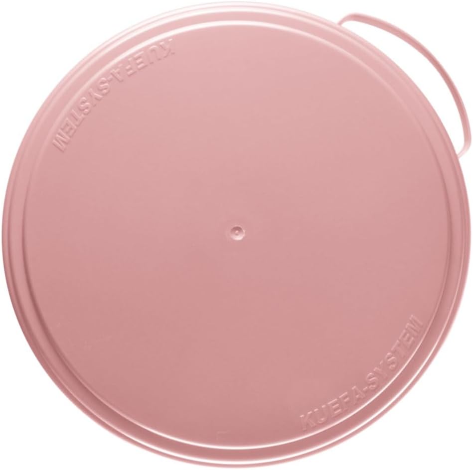 KUEFA 60L Müllsackständer mit flachem Deckel - Gelber Sack Mülleimer (Rosee), Rosee