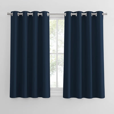 PONY DANCE Verdunklungsvorhänge Kurz Ösenvorhang 2er Set H 137 x B 132 cm Kurze Gardinen Blickdicht
