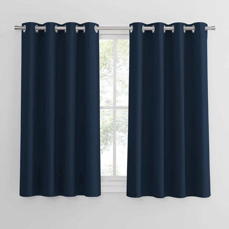 PONY DANCE Verdunklungsvorhänge Kurz Ösenvorhang 2er Set H 137 x B 132 cm Kurze Gardinen Blickdicht