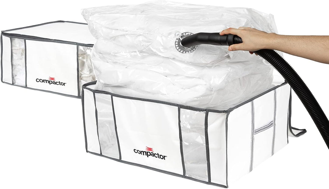 Compactor RAN8121 halbstarre Vakuum-Aufbewahrungsbeutel, 2er-Pack, Grösse XXL (210 l), Life-Serie We