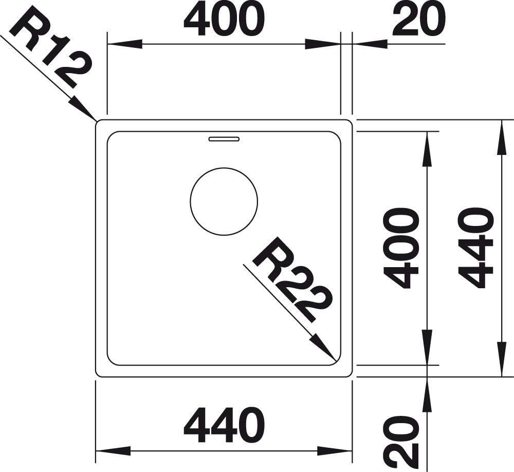 BLANCO ANDANO 400-IF | Edelstahl | Einbauart: Einbau von Oben & Flächenbündig | ohne Ablauffernbedie