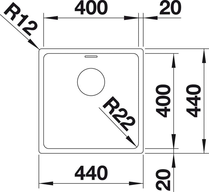 BLANCO ANDANO 400-IF | Edelstahl | Einbauart: Einbau von Oben & Flächenbündig | ohne Ablauffernbedie