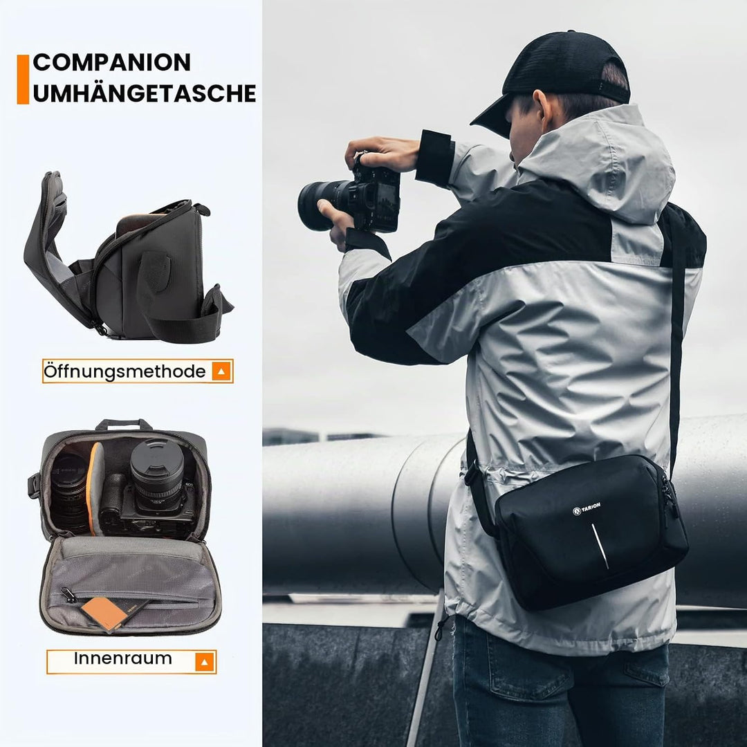 TARION 3-in-1 Kamerarucksack Wasserdichter Fotorucksack Spiegelreflex DSLR Rucksack mit 15,6 Zoll La