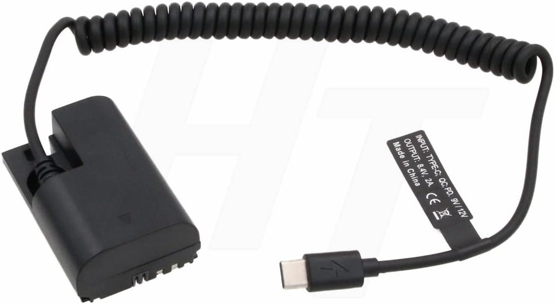 Power Bank PD QC USB Typ C auf LP-E6 Dummy Akku für Canon R5 R6 5D3 7D BMPCC 4K Zacuto EVF Kamera